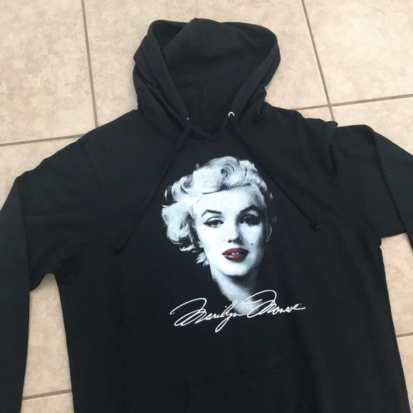 Manilyn Manroe Black Hoodie Sweatshirt - Picture 2 of 3